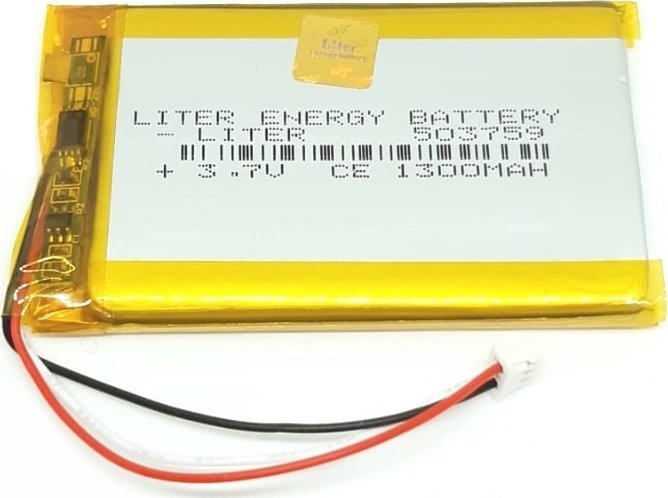 Liter Energy Battery Akumulator Li-Poly 1300mAh 3.7V NTC JST 503759