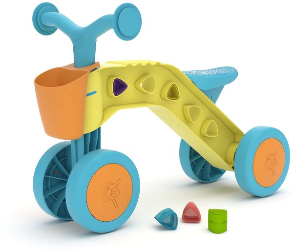 Chillafish Itsibitsi quad bike for the little ones with basket yellow/light blue from 1 to 3 years CPIB02YLB