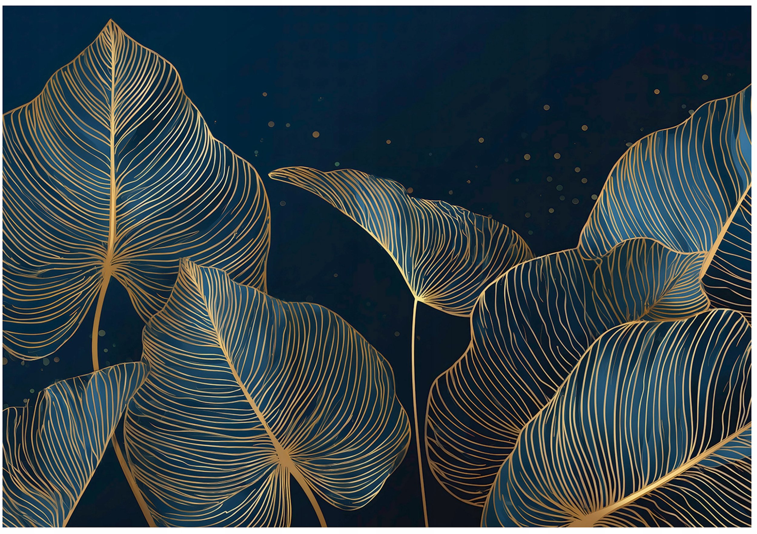 Fototapeta Na Flizelinie Liście Glamour Do Sypialni Salonu 250x175