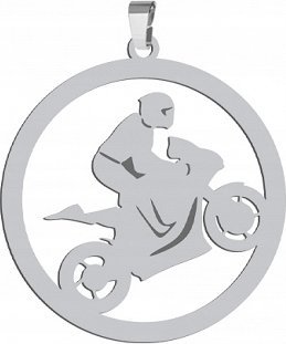 Radziszewska Srebrna Zawieszka Ścigacz GRAWER DEDYKACJA