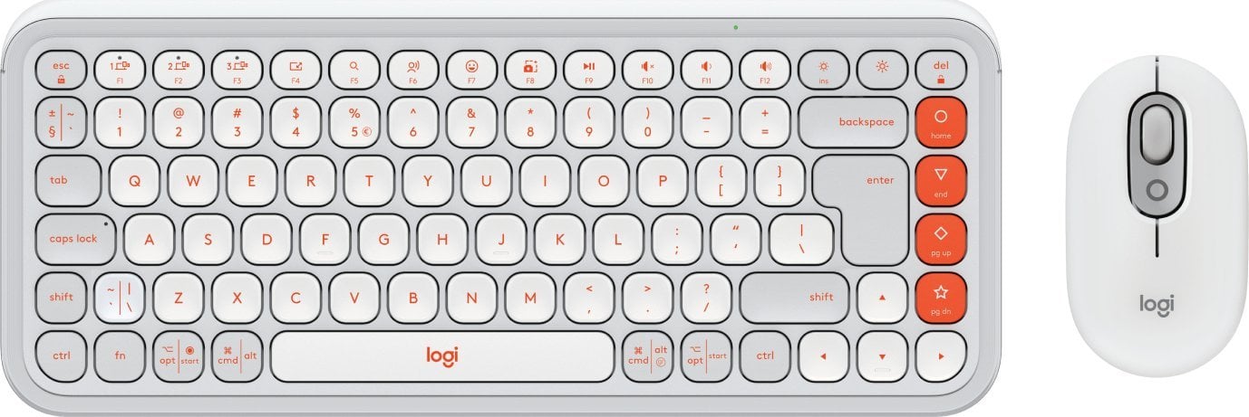 Klawiatura + mysz Logitech POP Icon Combo biała (920-013141)