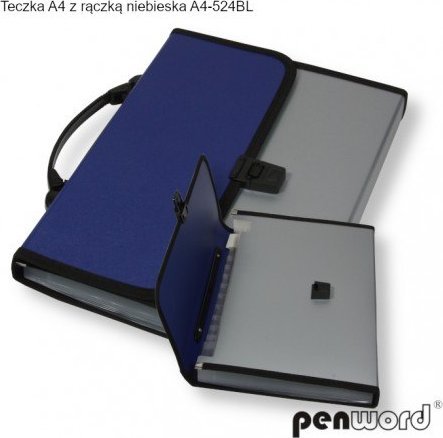 TECZKA A4 Z RĄCZKĄ NIEBIESKA A4-524BL