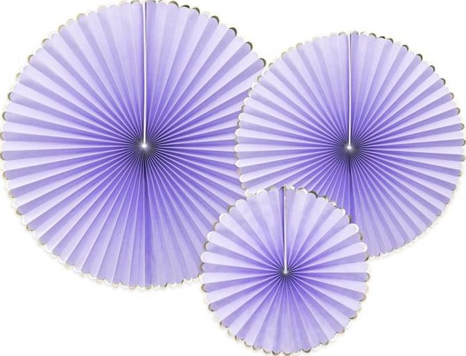 Party Deco Rozety dekoracyjne Yummy, jasny liliowy, 3 szt. uniwersalny