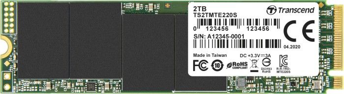 Dysk SSD Transcend 220S 2TB M.2 2280 PCI-E x4 Gen3 NVMe (TS2TMTE220S)