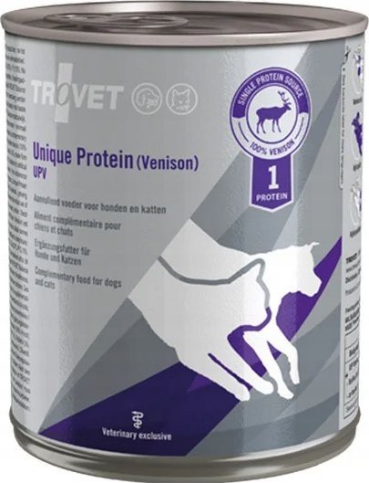Trovet Trovet Unique Protein UPV Dziczyzna dla psa i kota puszka 800g