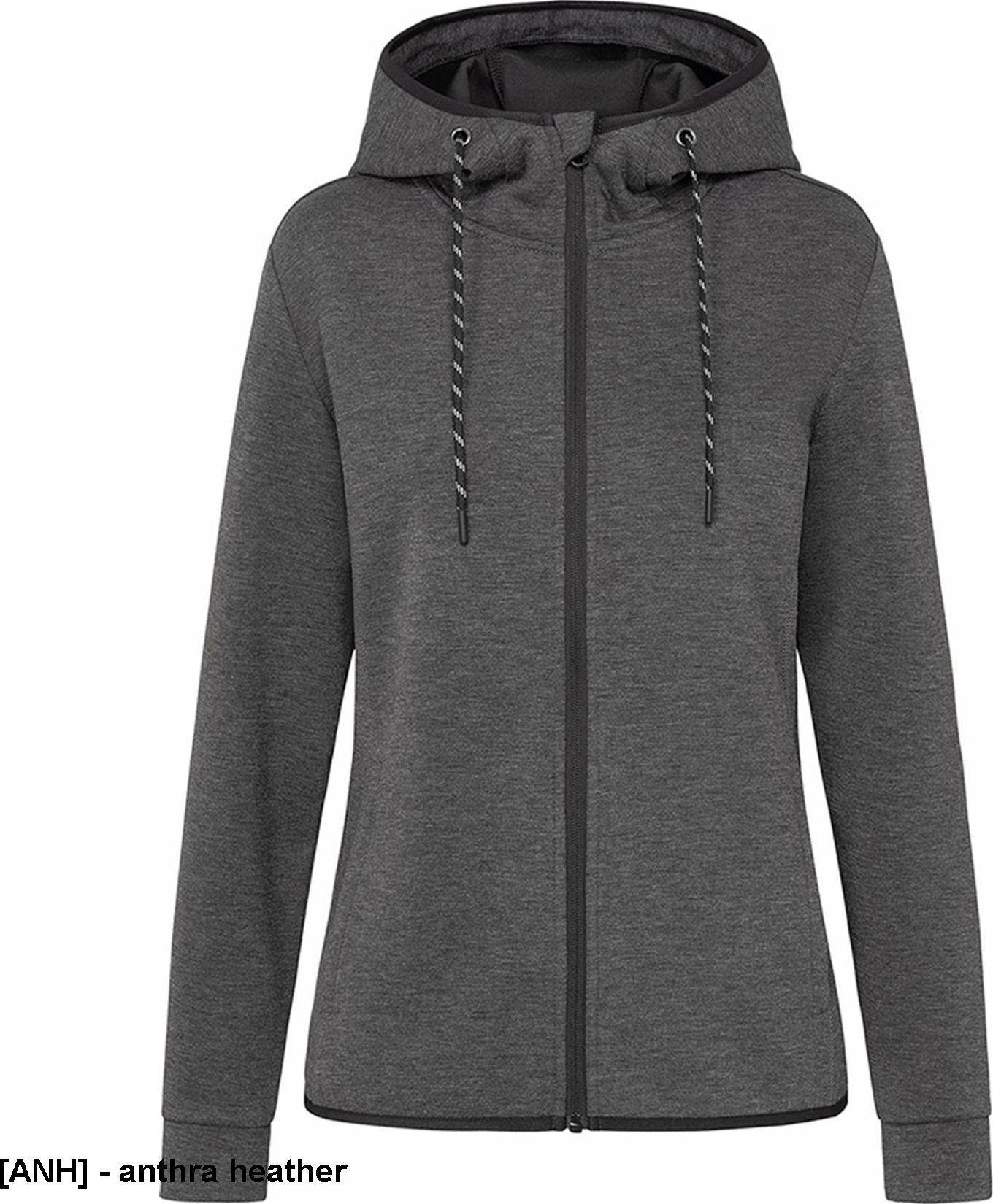 Stedman SST5940 - Rozpinana bluza SST5940 z kapturem dla kobiet - anthra heather M