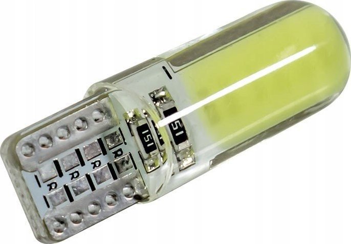SKLEPLEDY ŻARÓWKA LED W5W T10 POSTOJÓWKA 2 LED COB SILICON