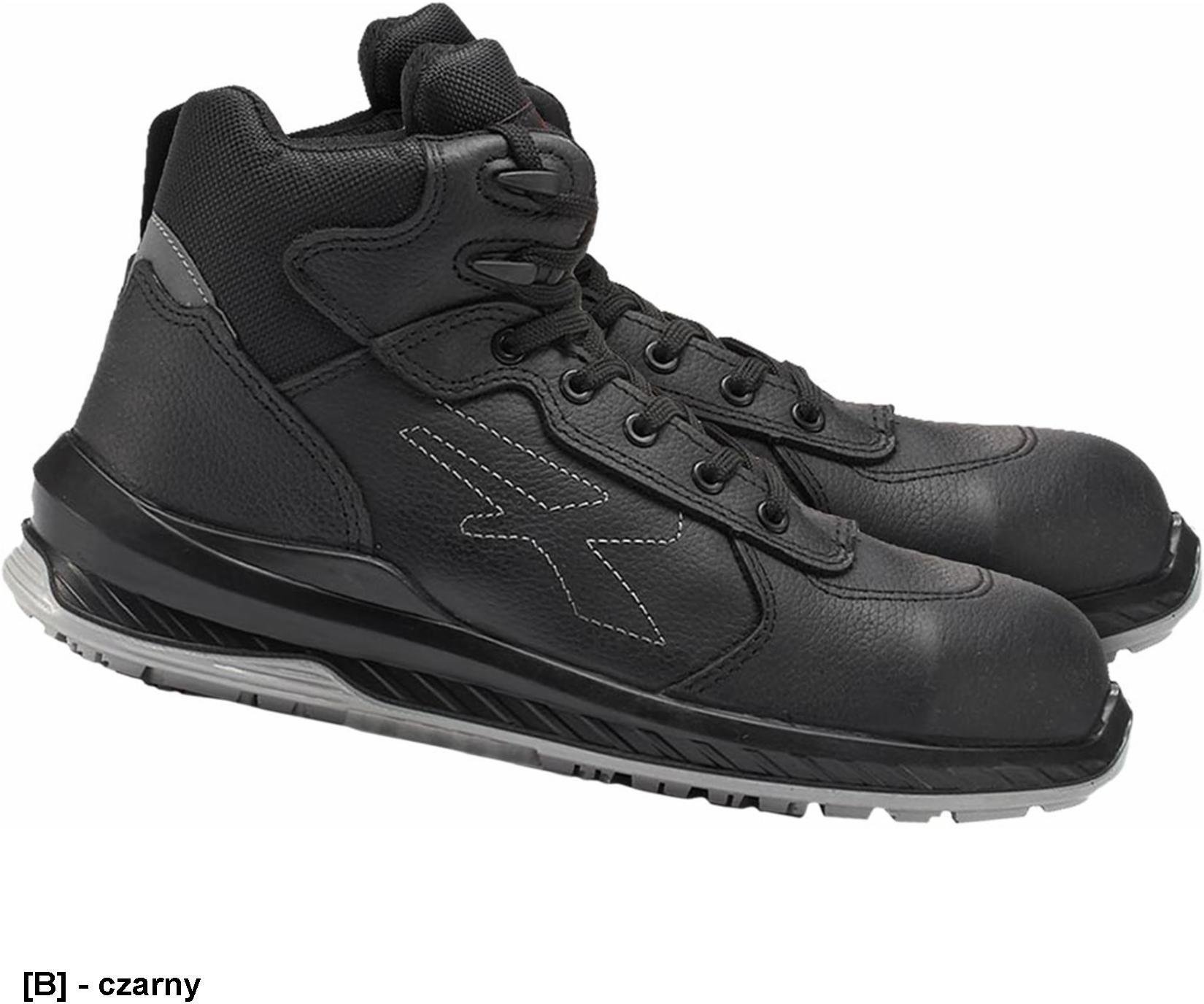 Reis POWER-SCURO S3 SRC CI ESD - Trzewiki bezpieczne skóra o wodoodpornych właściwościach nad zapiętkiem odblask wkładka WOW2 ESD METAL FREE 39