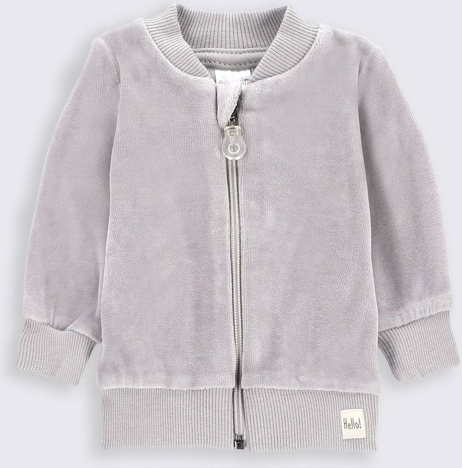 PINOKIO Bluza niemowlęca rozpinana szara Hello Pinokio 86