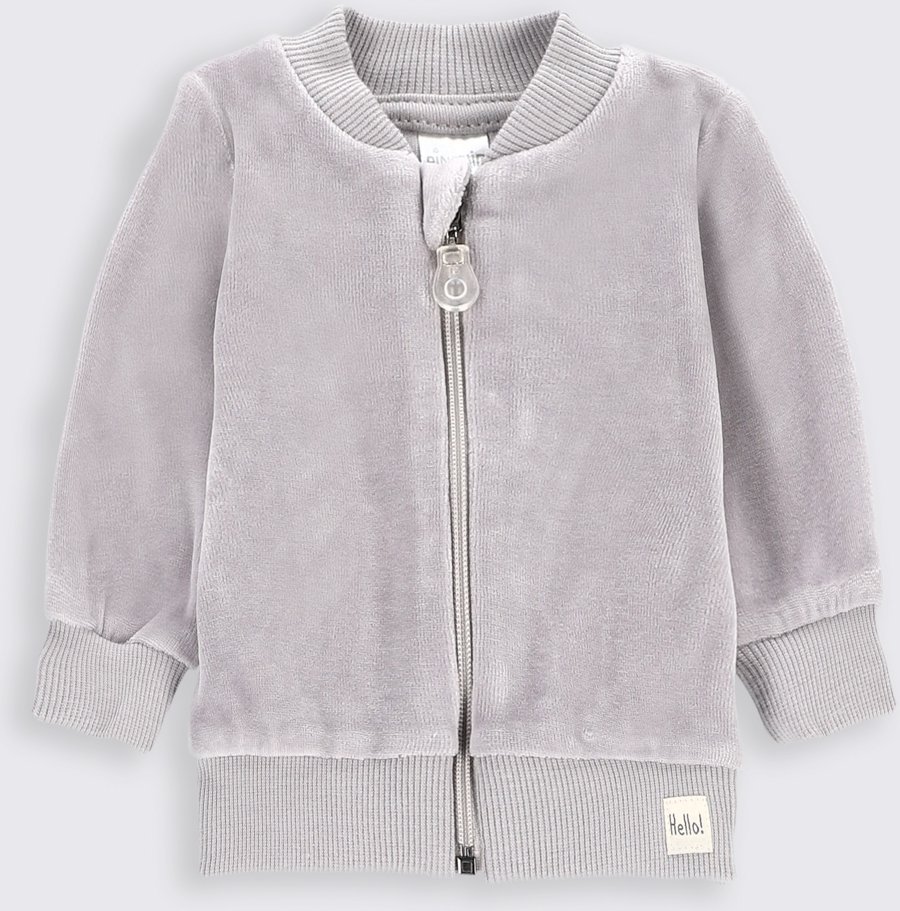 PINOKIO Bluza niemowlęca rozpinana szara Hello Pinokio 86