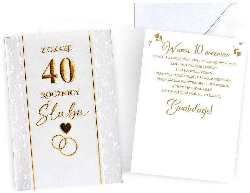 Karnet Rocznica ślubu 40