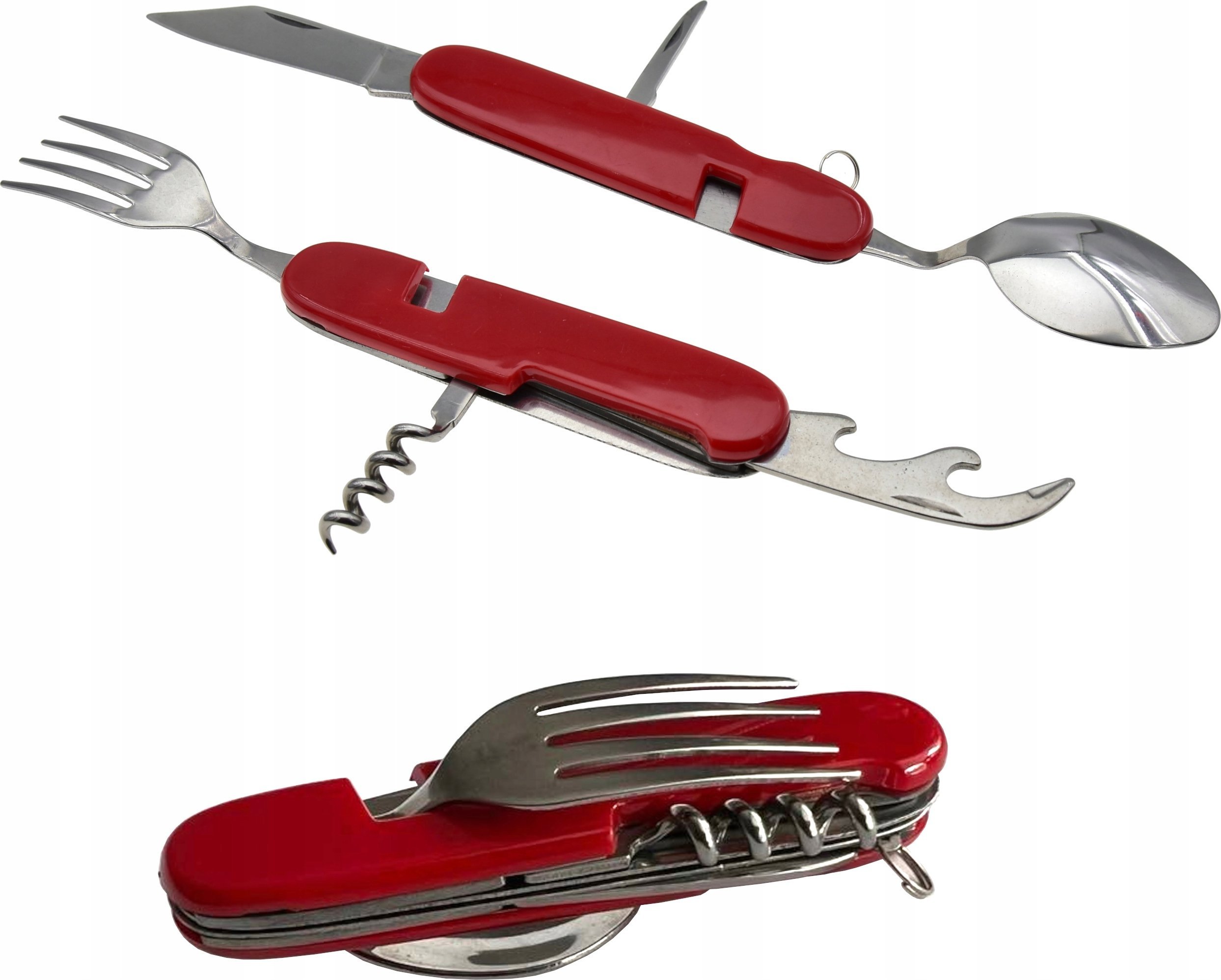 Supreme 6 w 1 Niezbędnik NÓŻ WIDELEC ŁYŻKA OTWIERACZ KORKO