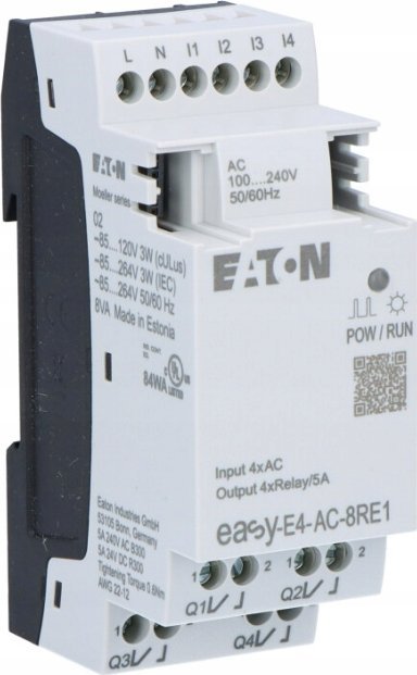 Eaton Rozszerzenie wejść/wyjść easyE4 230VAC/DC 4DI 4DO-R EASY-E4-AC-8RE1 197221