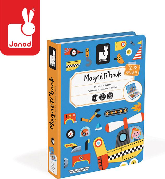 Janod Magnetyczna układanka Pojazdy Magnetibook (J02715)