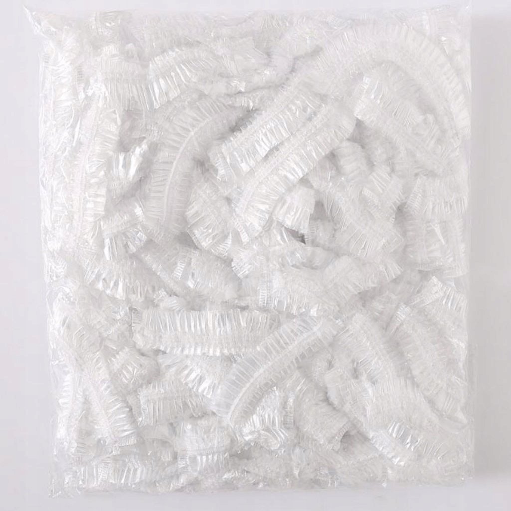 Activeshop Jednorazowe czepki foliowe 100 szt.