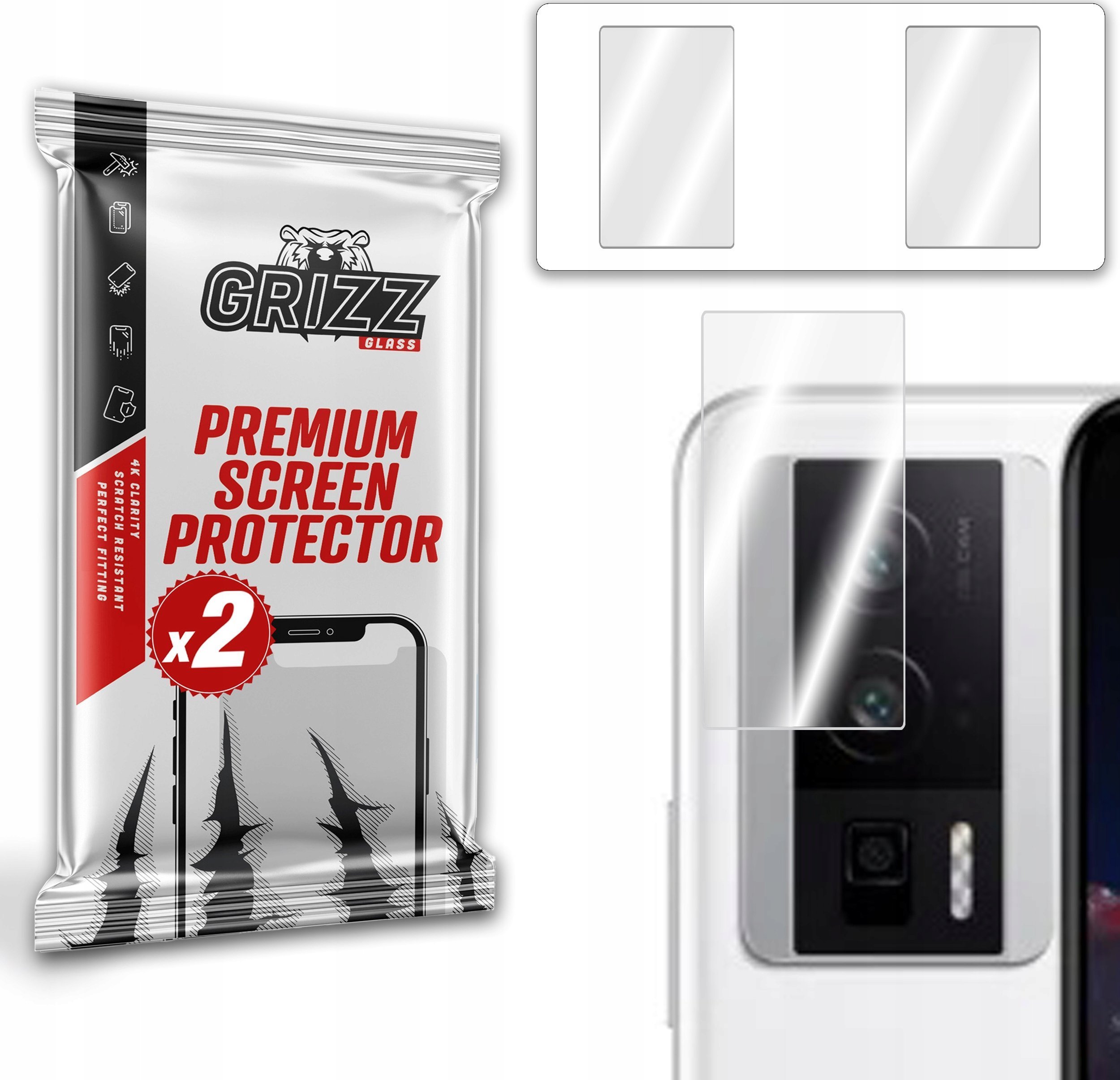 GrizzGlass Szkło na aparat GrizzGlass HybridGlass Camera Xiaomi Poco F5 Pro