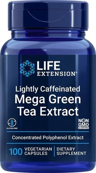 Life Extension Life Extension - Lightly Caffeinated Mega Green Tea Extract, 100 vkaps