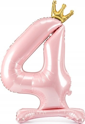 PartyDeco Stoj±cy balon foliowy 4 jasny róż 84cm