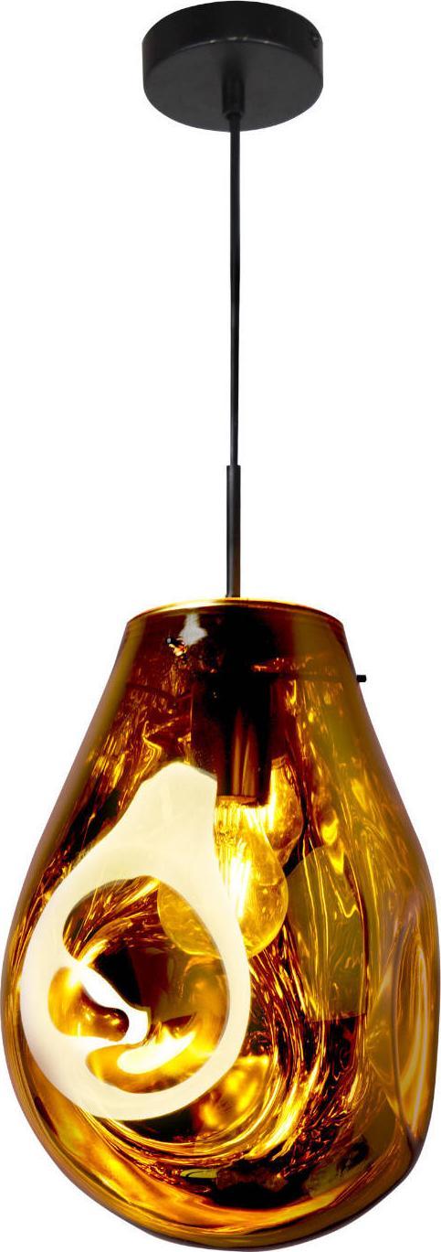 Lampa wisząca Polux Loftowa LAMPA wisząca KIMBERLY 316264 Polux szklana OPRAWA zwis bursztynowy