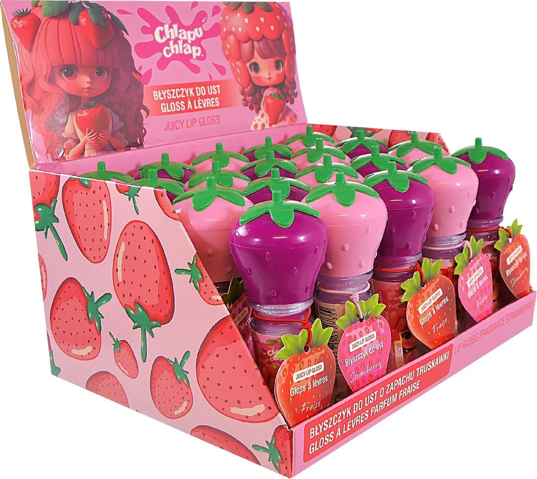 Chlapu Chlap Zestaw błyszczyk ekspozytor 20 sztuk