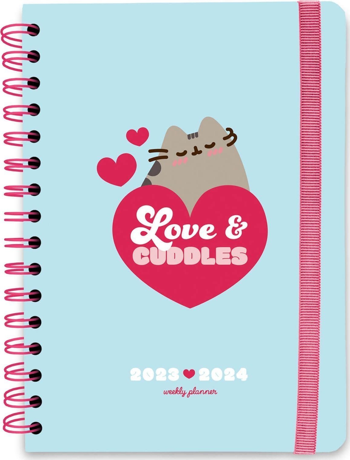 Pusheen Planner tygodniowy 2023/2024 z kolekcji Purrfect Love (14.8 x 21 cm)