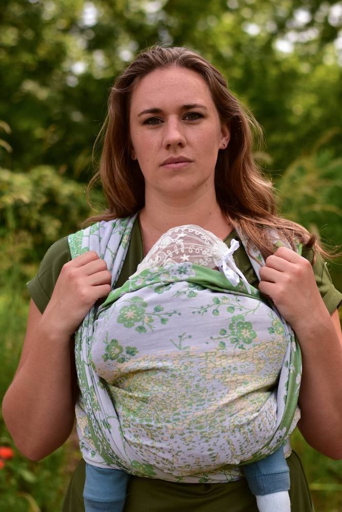 Yaro Slings Chusta tkana Yaro Sling - Flowersnake Trinity Yellow Green Tencel 6 (4.6 m.)