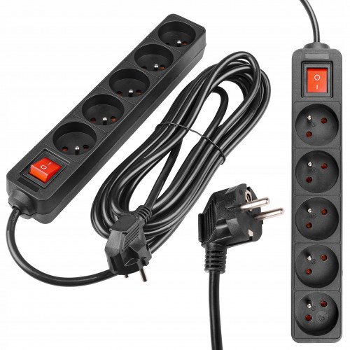 Przedłużacz Silo 5 gniazd z ochroną 16A