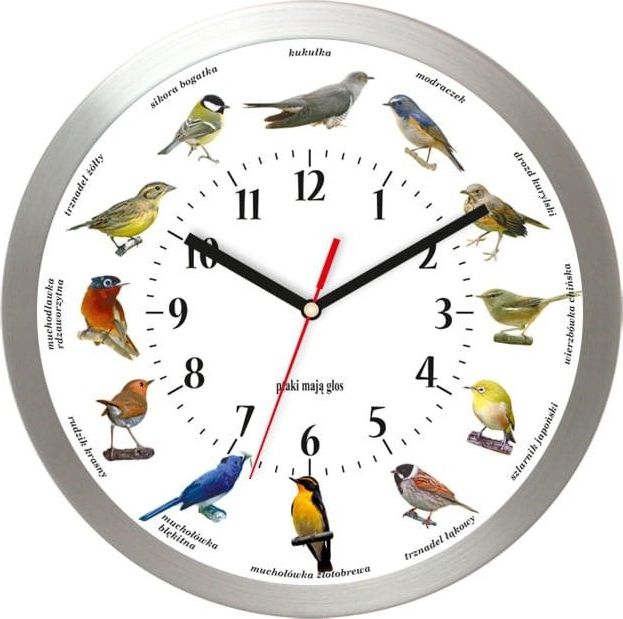 Atrix Zegar z głosami ptaków Atrix AS002SP12B SW 30 cm uniwersalny