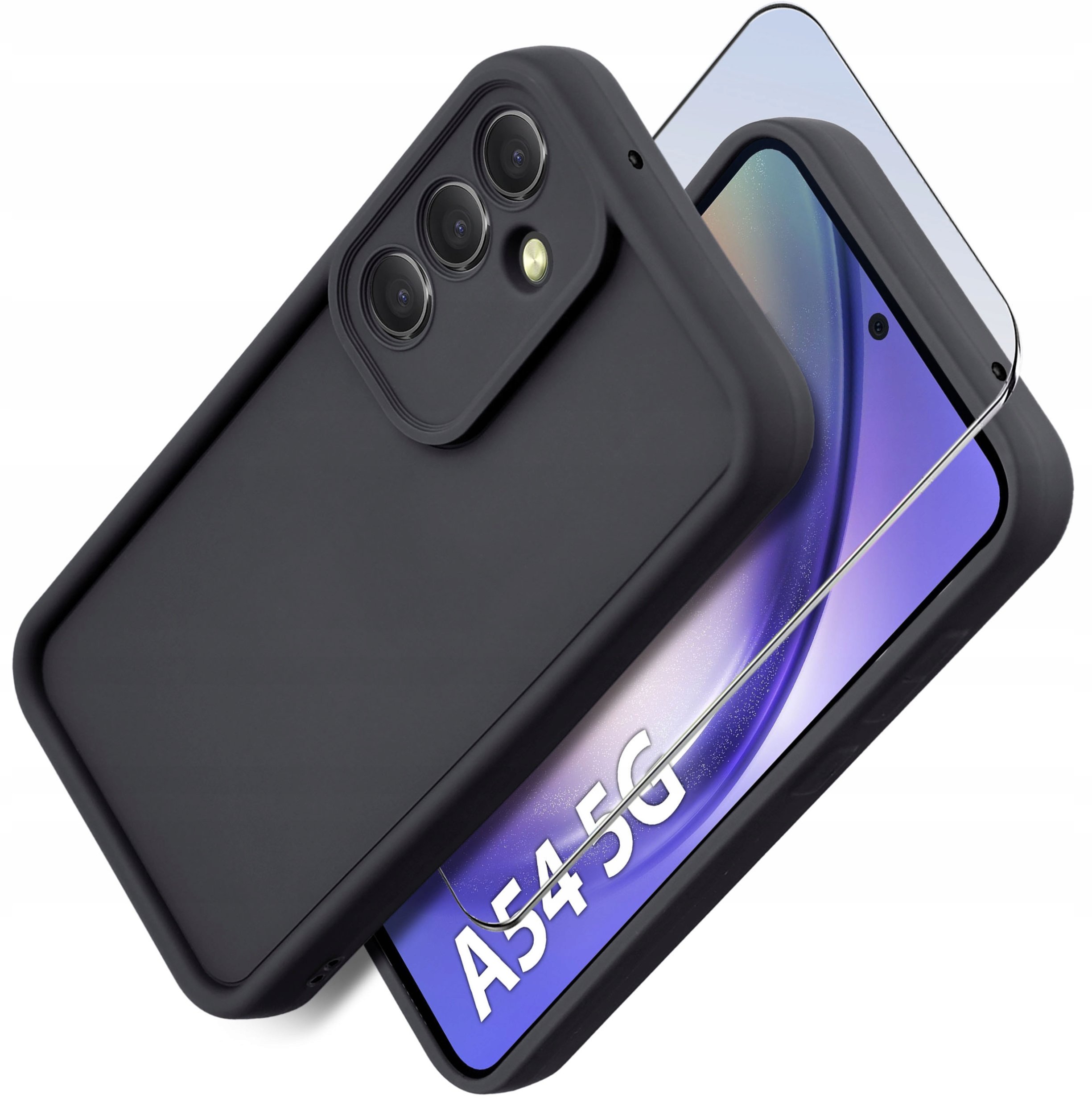 Etui do Samsung A54 5G | silikonowe MATOWE + Szkło ochronne na ekran 9H