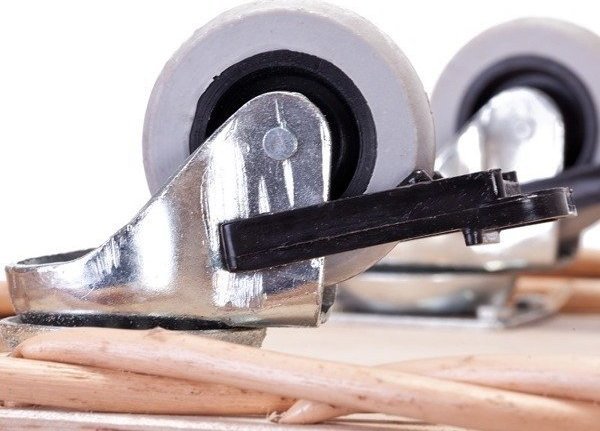 WickerPL Wiklinowy Kosz na Bagietki na kółkach 35x26 H60 cm