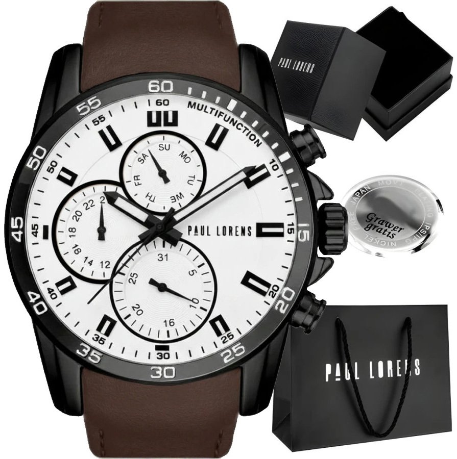 Zegarek męski Paul Lorens MATIAS-3B1 z GRAWEREM