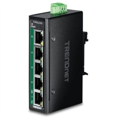 Switch TRENDnet 5-Port Industrial Gigabit PoE+ DIN-Rail Mini Switch