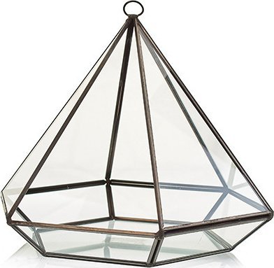 Tajemniczy ogród Szklane Terrarium Geometryczne - Diament