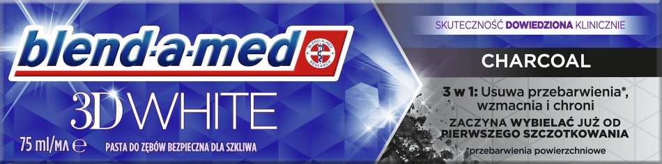 blend-a-med Blend-a-med 3D White Charcoal Pasta do zębów,75 ml
