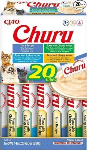 Inaba Foods INABA CHURU Varietes Tuńczyk -przysmak dla kota 20x14 g