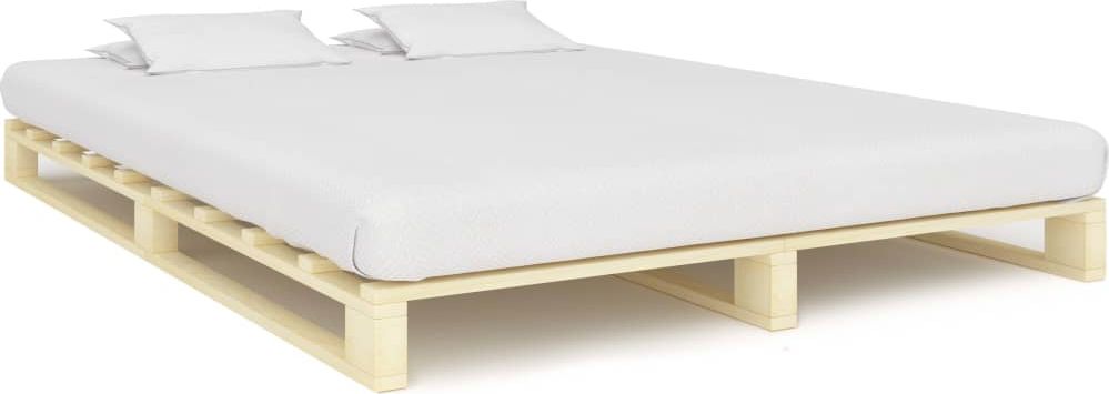 vidaXL Rama łóżka z palet, lite drewno sosnowe, 160 x 200 cm