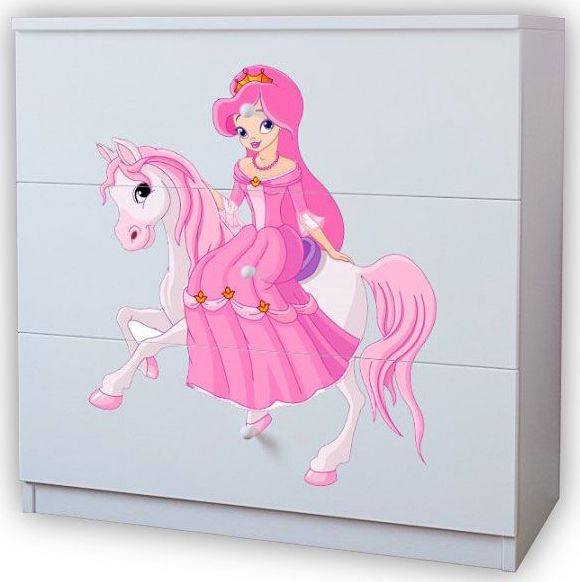 Elior Komoda dla dziecka z szufladami Happy 10X mix - biała