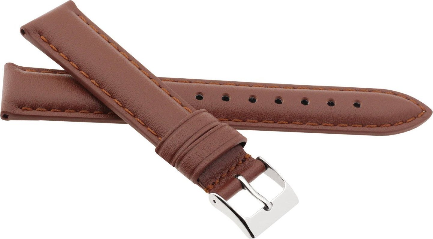 JVD Skórzany pasek do zegarka 14 mm JVD R41302-14 XL brązowy