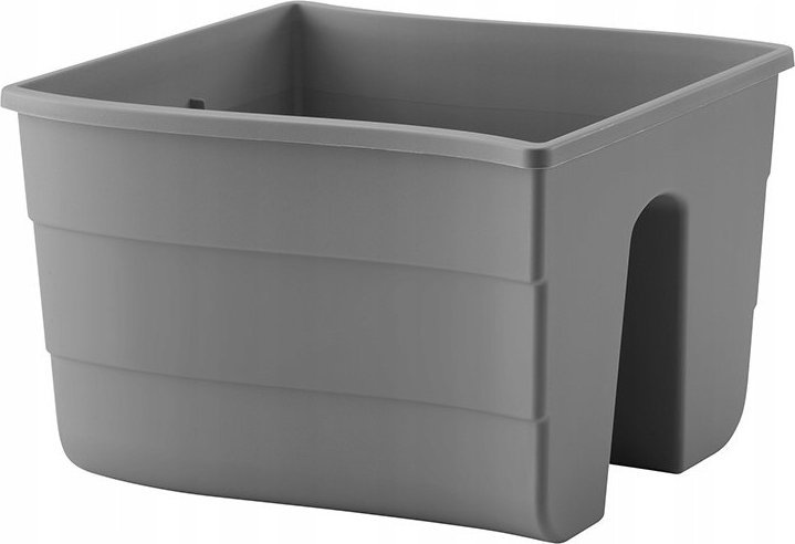 Form-Plastic Doniczka na balustradę, skrzynka balkonowa Wave 2488-014, Kolor Antracyt, Form-Plastik, Wymiary 29.5x28.5x20 cm