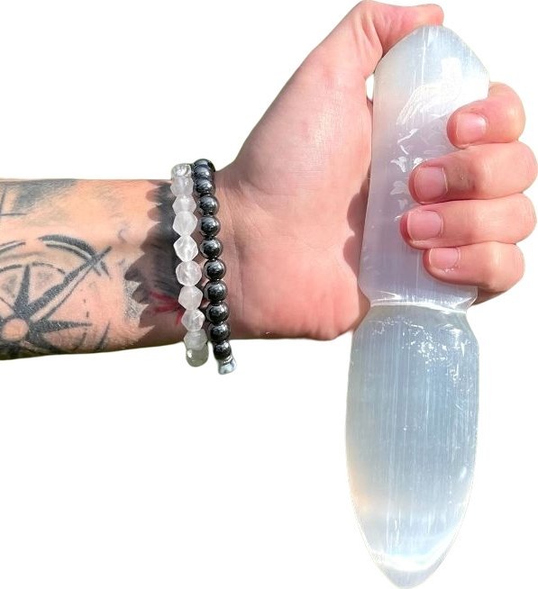 Art-Pol Selenitowy nóż rytualny - Przecięcie Więzów