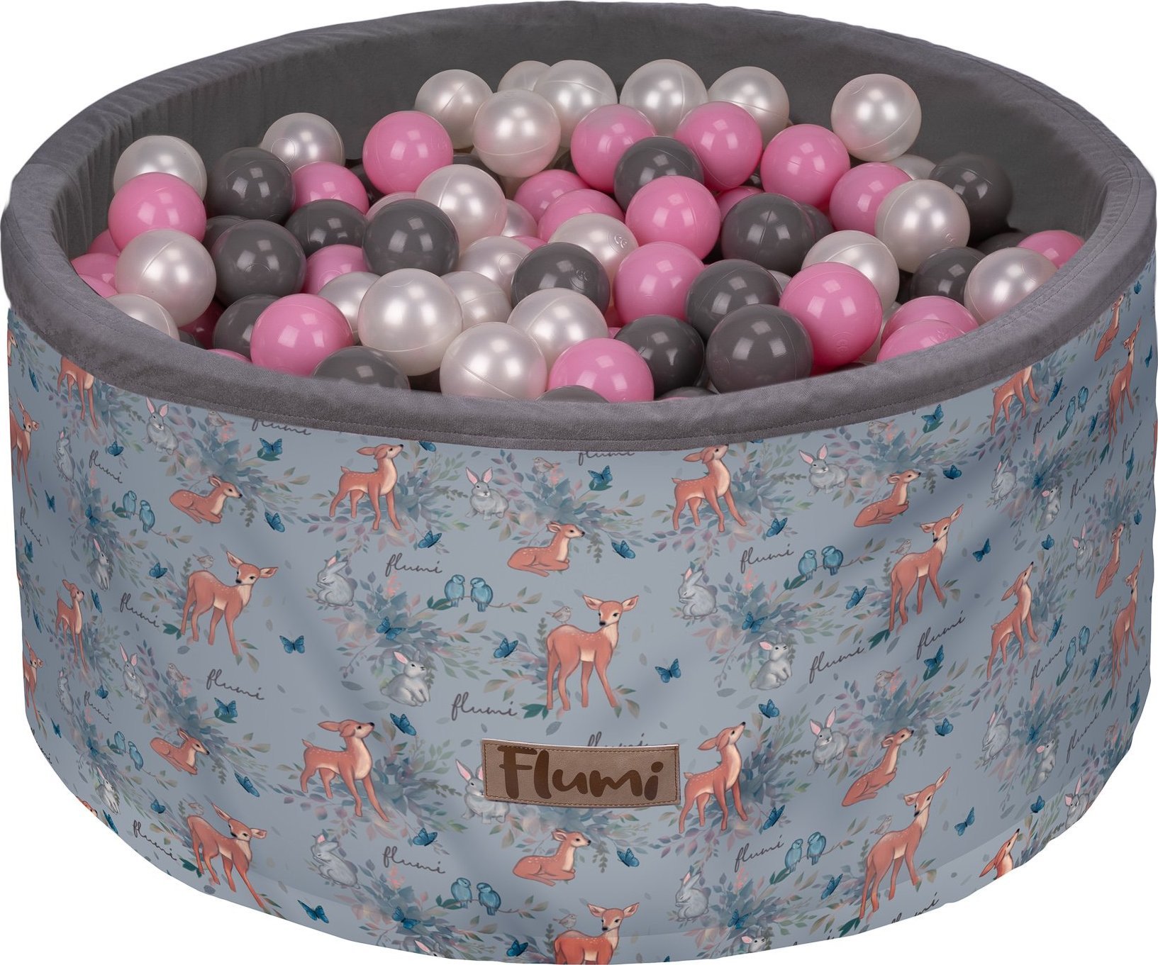 Blomster Suchy basen SARENKI + PIŁKI RÓŻOWE-SZARE-PERŁOWE