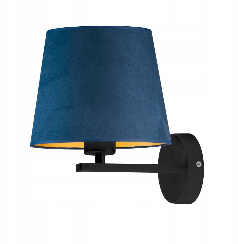 Nowoczesny kinkiet ścienny LED do salonu PUNA WELUR abażur welurowy E27