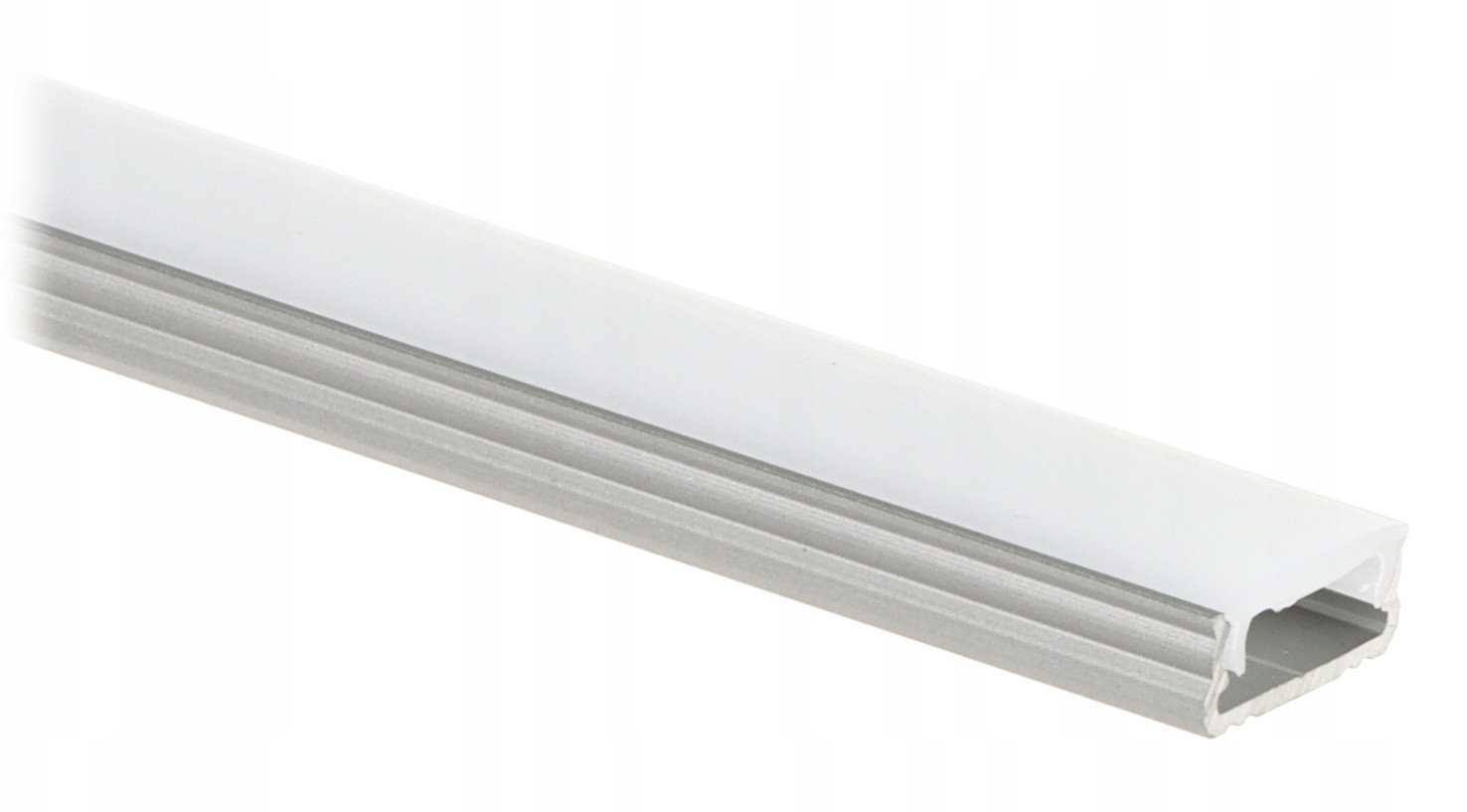 PROFIL Z KLOSZEM DO TAŚM LED PR-LED/SA/2M NATYNKOWY SREBRNY