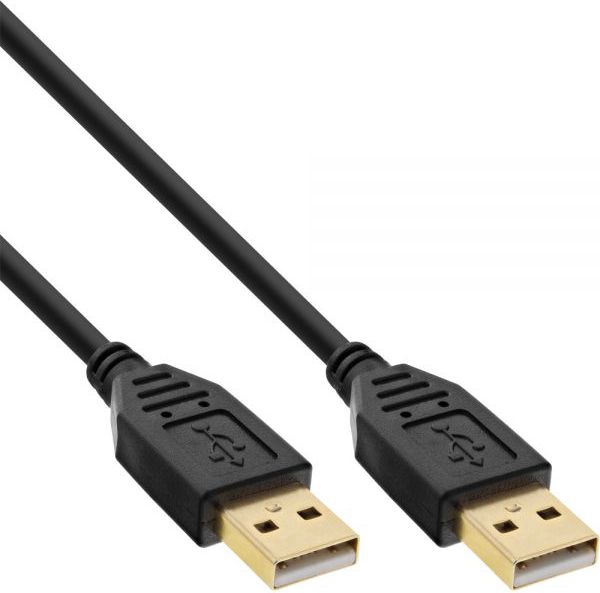 Kabel USB InLine USB-A - USB-A 3 m Czarny (34330S)