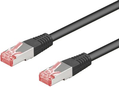 Patchcord S/FTP, Cat6, 0.25m, czarny