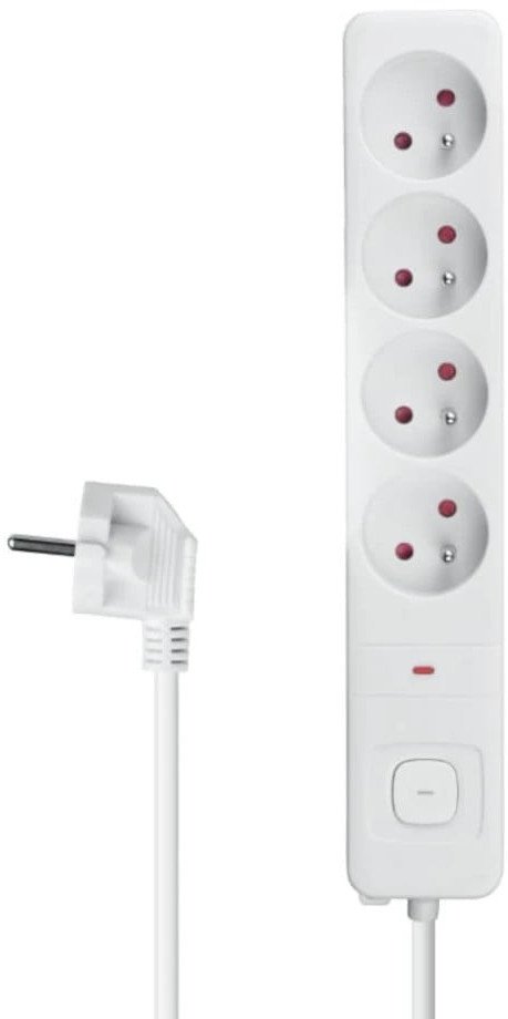 Listwa zasilająca DPM FMP4030W, 4 gniazda, 3m, biała