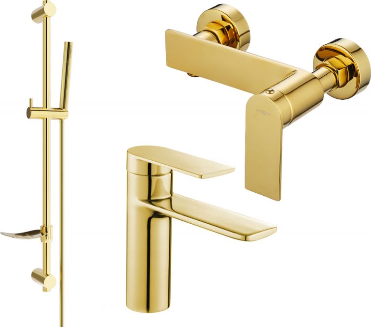 Mexen Mexen Zero DF70 zestaw prysznicowy, złoty - 71104DF70-50