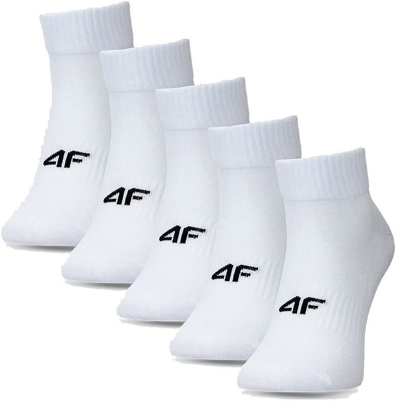 Skarpety 4F Męskie Krótkie 5-Pak Białe Sportowe L