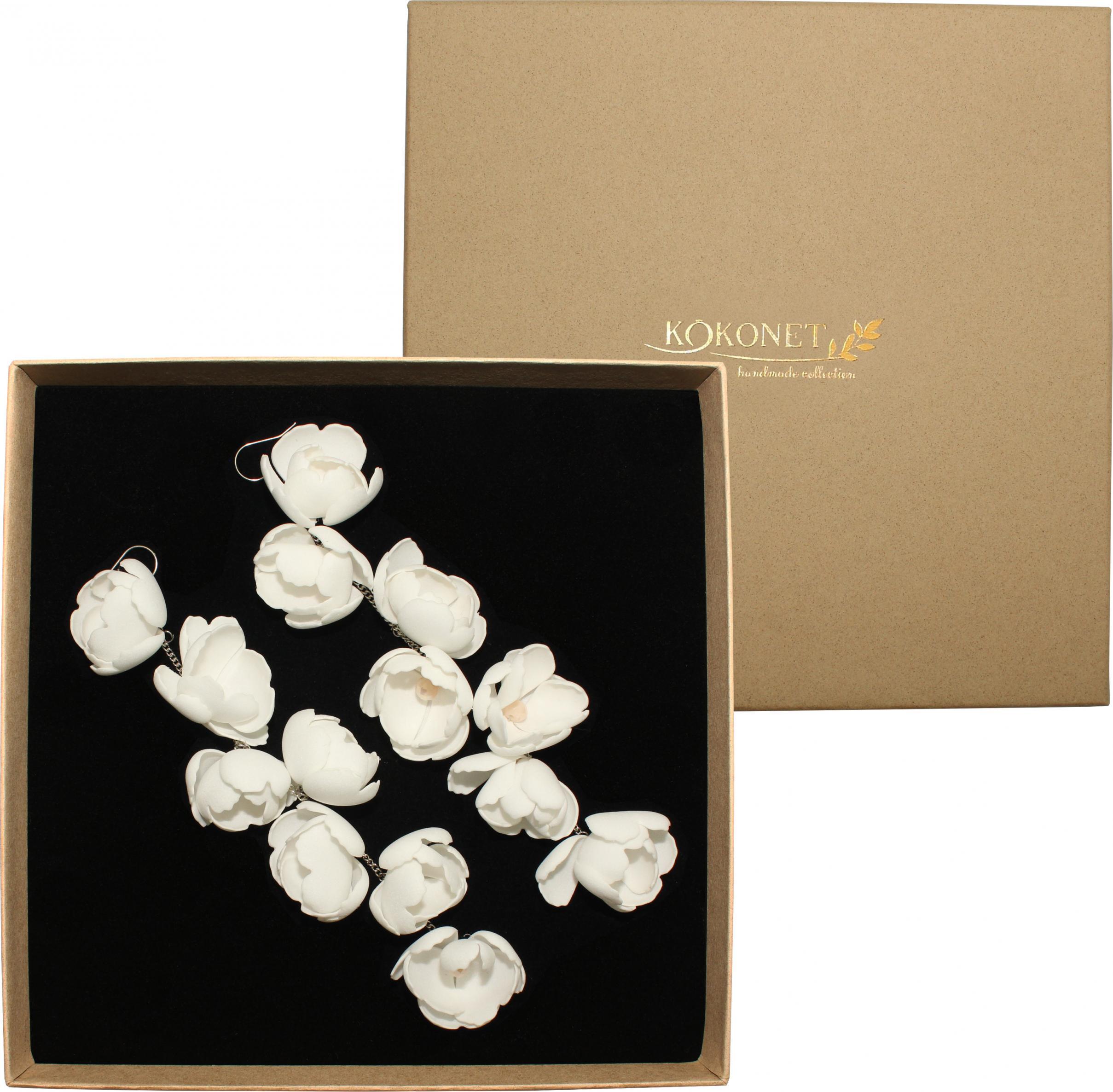 KOKONET Kolczyki kwiaty romantyczne piękne stal ROBIONE