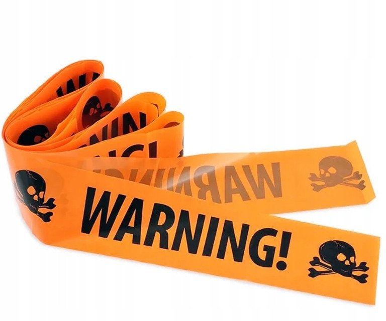 Taśma ostrzegawcza HALLOWEEN Warning Dekoracja